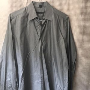 Medium gray dkny button down shirt